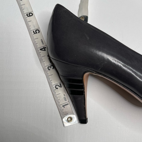 Bally Italy Pumps Heels Kathleen Vintage Grey Black Quiet Luxury Old Money Date - Picture 15 of 15